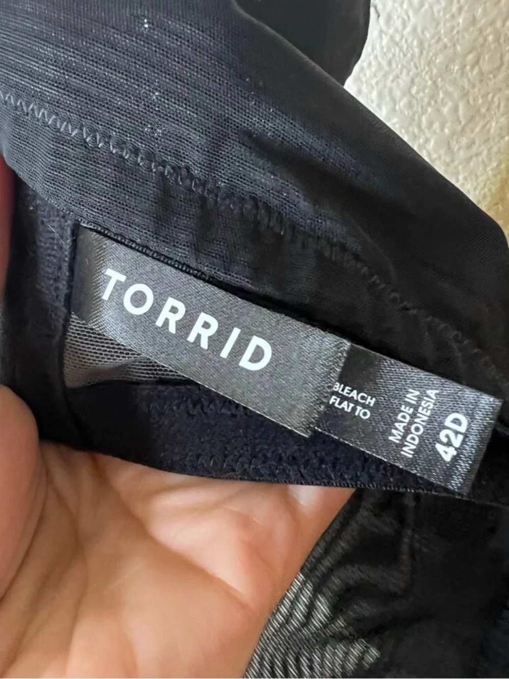 Torrid black cat appliqué mesh unlined Balconette bra 42D